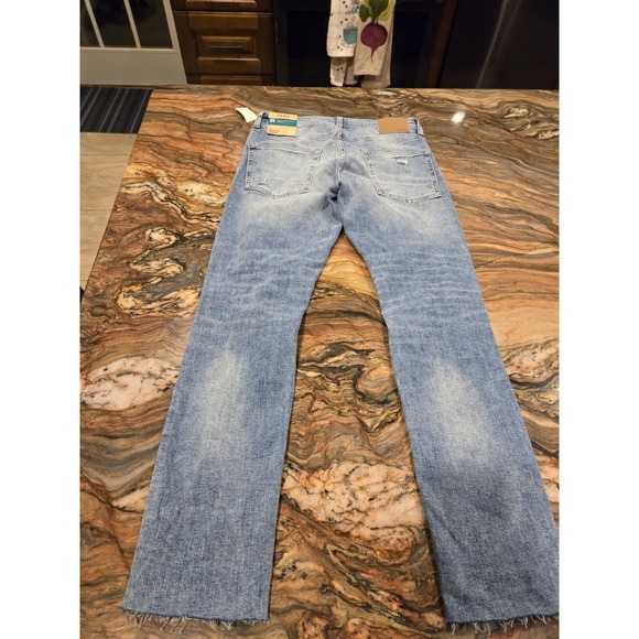 Aero jeans skinny taper 29x30  hemp denim nwt Distressed Raw Hem - Picture 11 of 11